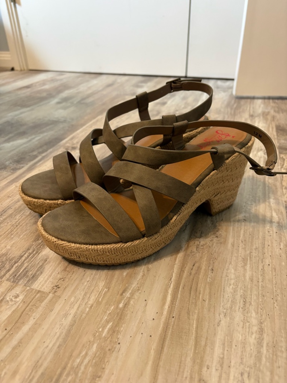 Grey/Taupe Strappy Wedges